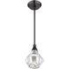 Brussels 1 Light 7 inch Black Chrome Pendant Ceiling Light, Crystal, Single