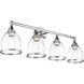 Ashridge 4 Light 35.75 inch Polished Chrome Large Vanity Sconce Wall Light