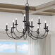 Estate 12 Light 36 inch Bronze Large 2-Tier Chandelier Ceiling Light