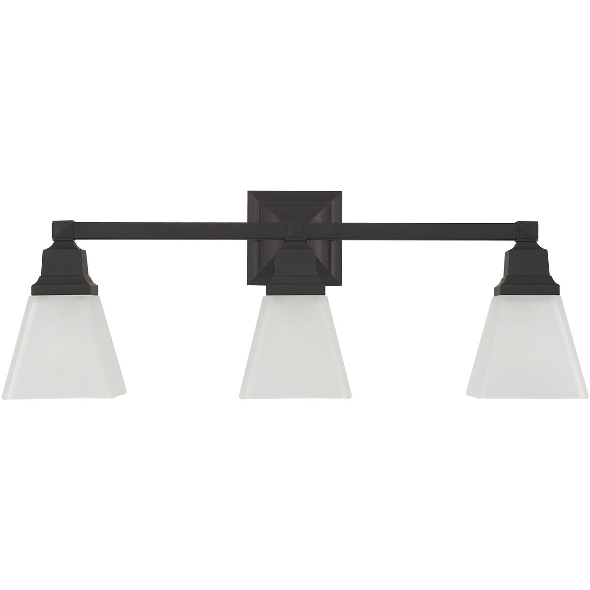 Mission 3 Light 25 inch Bronze Bath Vanity Wall Light