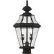 Georgetown 2 Light 21 inch Black Outdoor Post Top Lantern