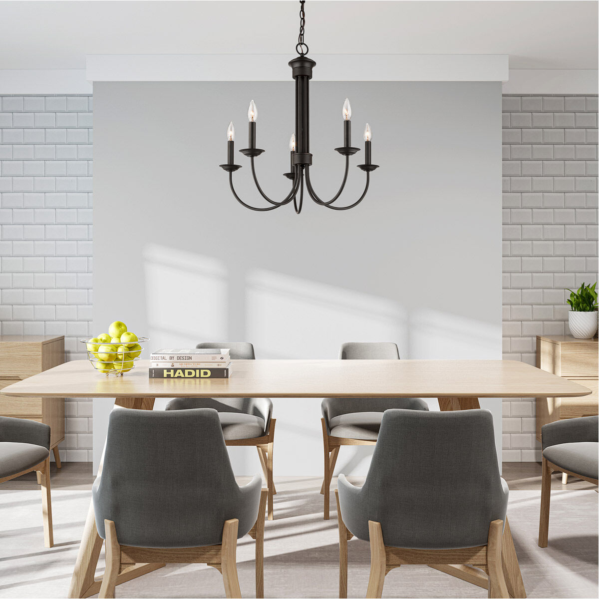 Estate 5 Light 25 inch Bronze Chandelier Ceiling Light