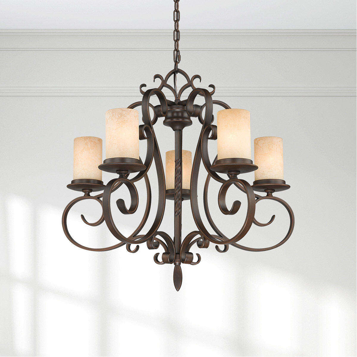 Millburn Manor 5 Light 26 inch Imperial Bronze Chandelier Ceiling Light