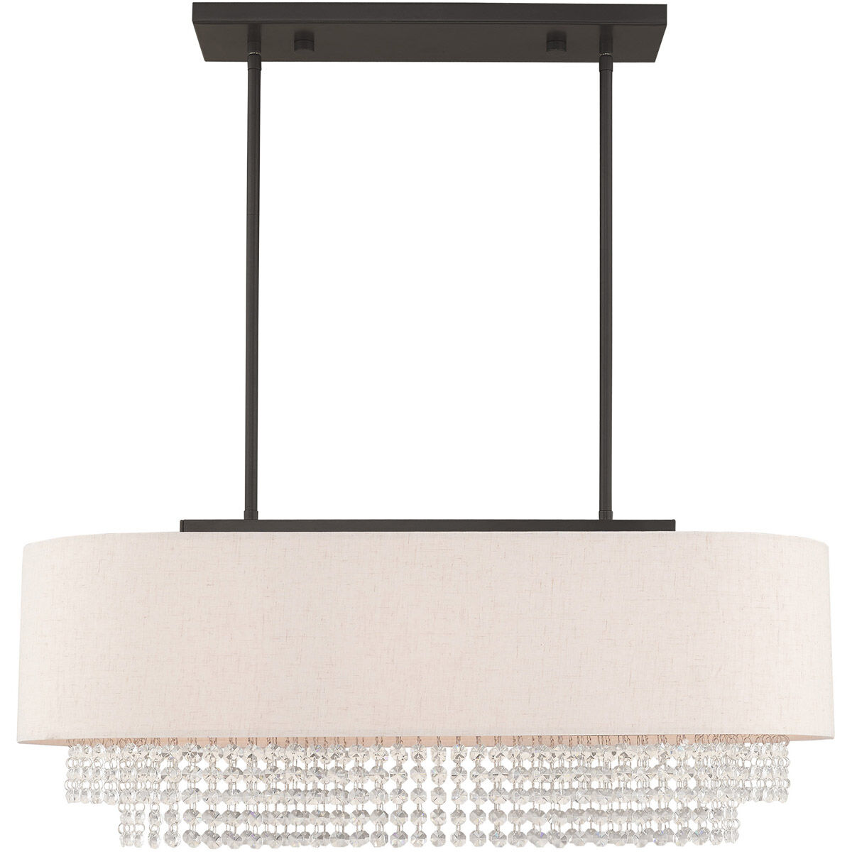 Carlisle 3 Light 31 inch English Bronze Linear Chandelier Ceiling Light