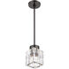 Rotterdam 1 Light 5 inch Black Chrome Semi Flush Mount Ceiling Light