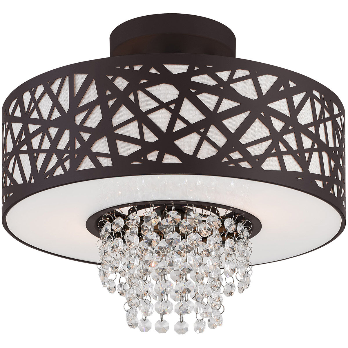 Allendale 2 Light 13 inch Bronze Semi-Flush Mount Ceiling Light