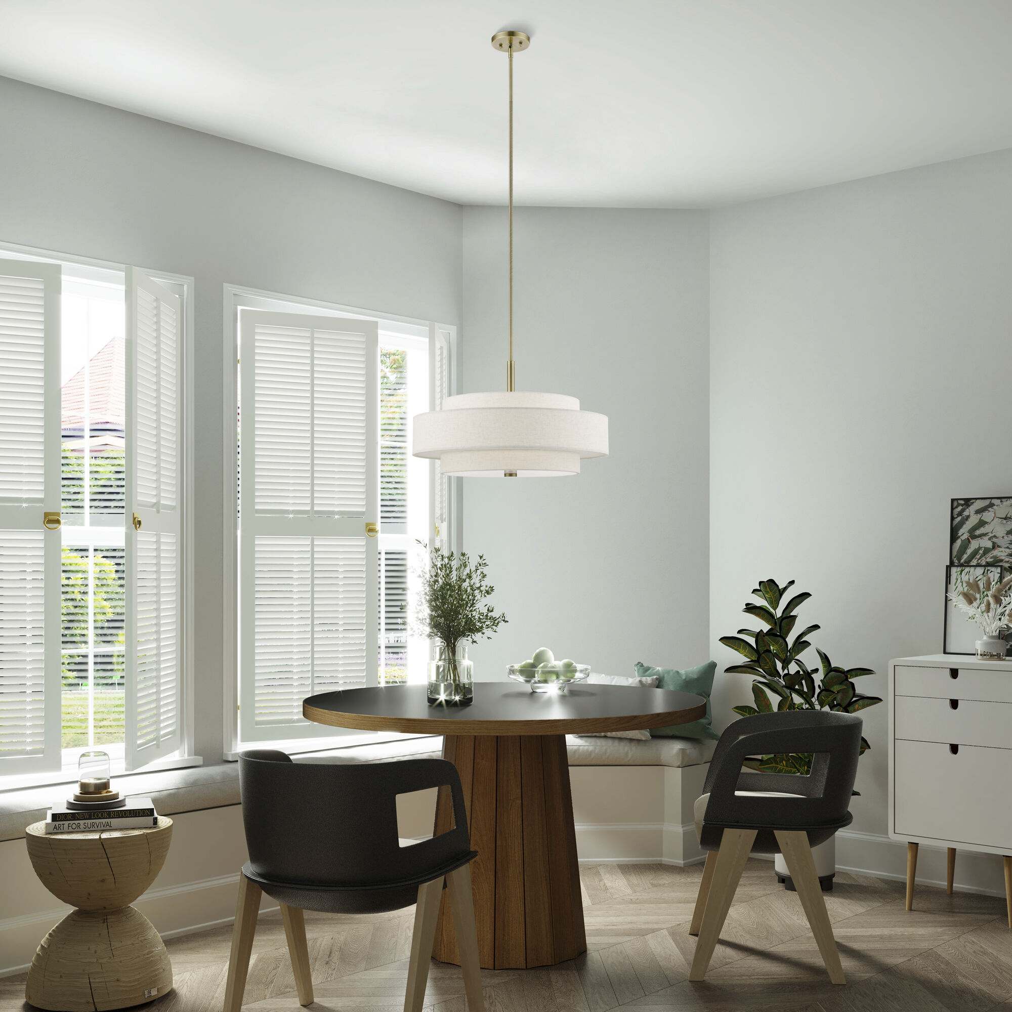 Monroe 5 Light 24 inch Antique Brass Pendant Chandelier Ceiling Light