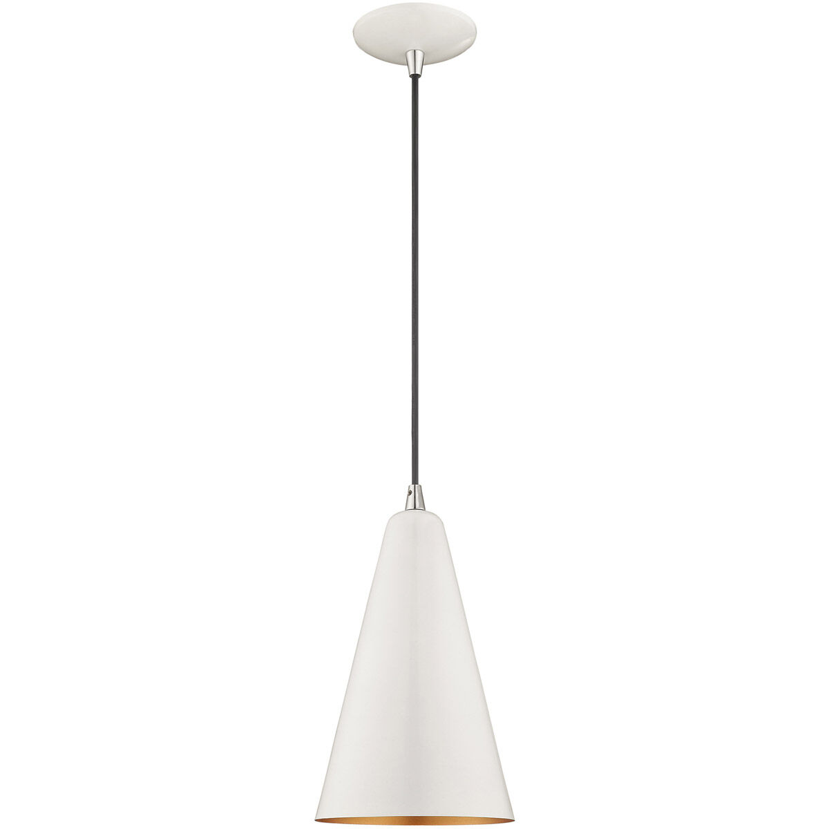 Allison 1 Light 7 inch Shiny White Mini Pendant Ceiling Light