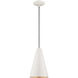 Allison 1 Light 7 inch Shiny White Mini Pendant Ceiling Light
