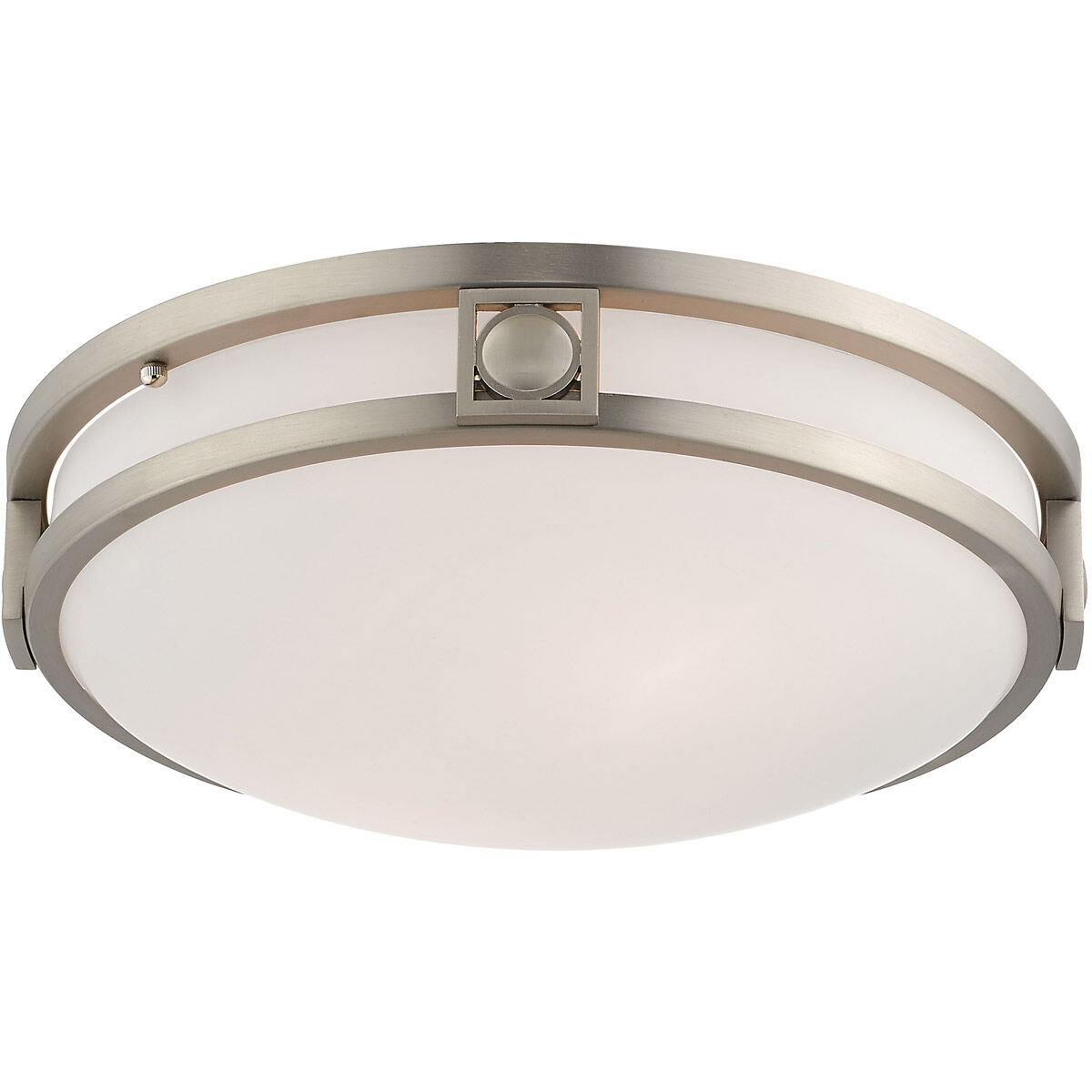 Titania 2 Light 13 inch Brushed Nickel Flush Mount Ceiling Light