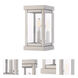 Hopewell 1 Light 9.5 inch Brushed Nickel with Polished Chrome Stainless Steel Reflector Mini Outdoor Wall Lantern