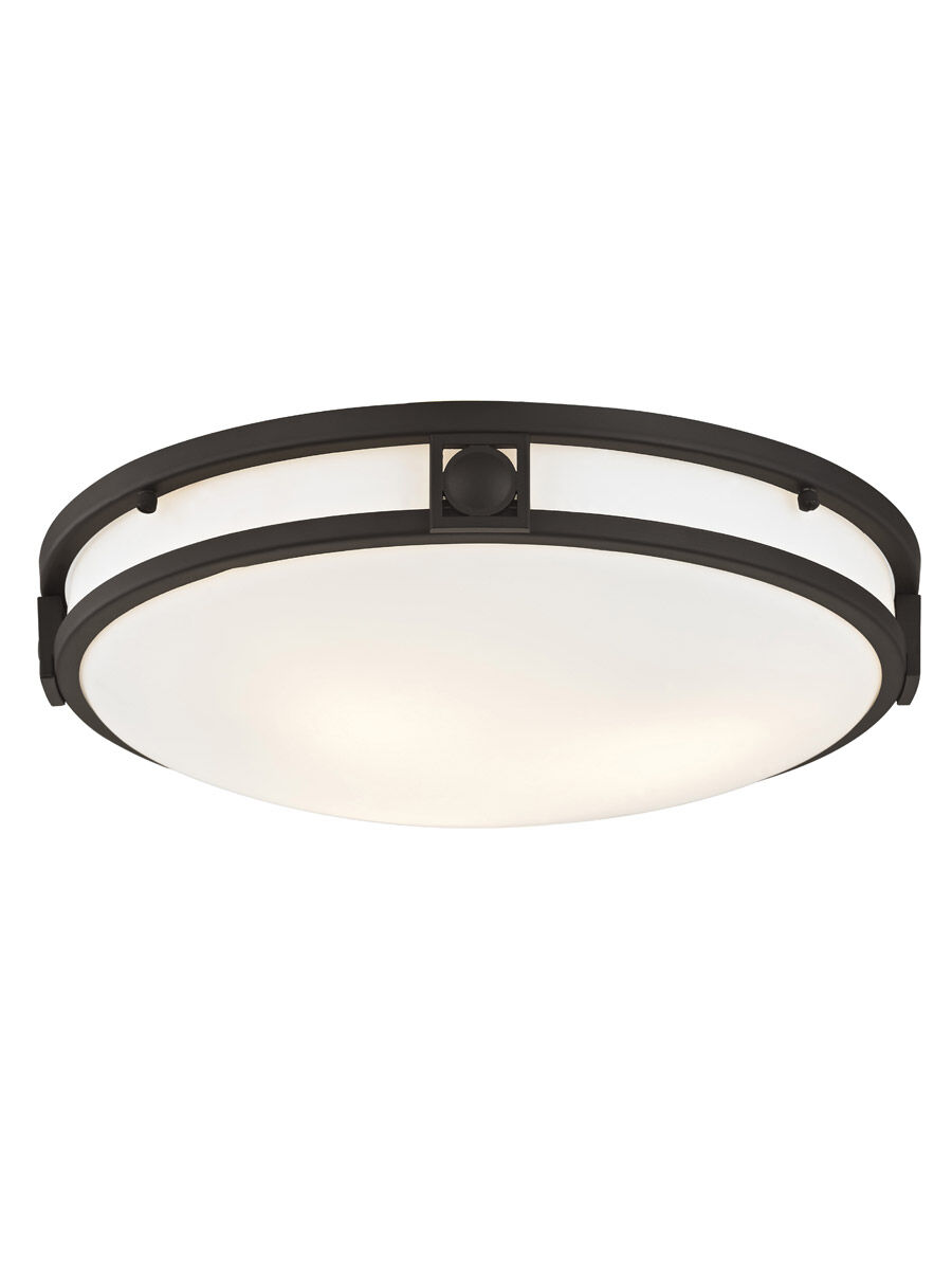 Titania 3 Light 16 inch Bronze Flush Mount Ceiling Light