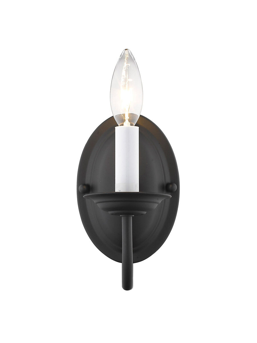 Home Basics 1 Light 4 inch Black Wall Sconce Wall Light
