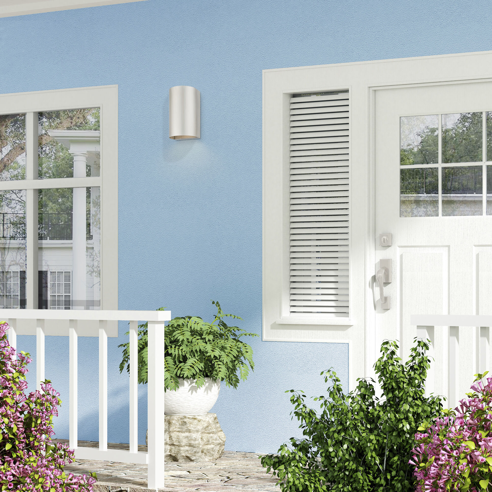 Bond 1 Light 7 inch Brushed Nickel Outdoor / Indoor Small Sconce, Small