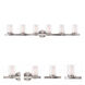 Manhattan 6 Light 47.5 inch Brushed Nickel Bath Vanity Wall Light