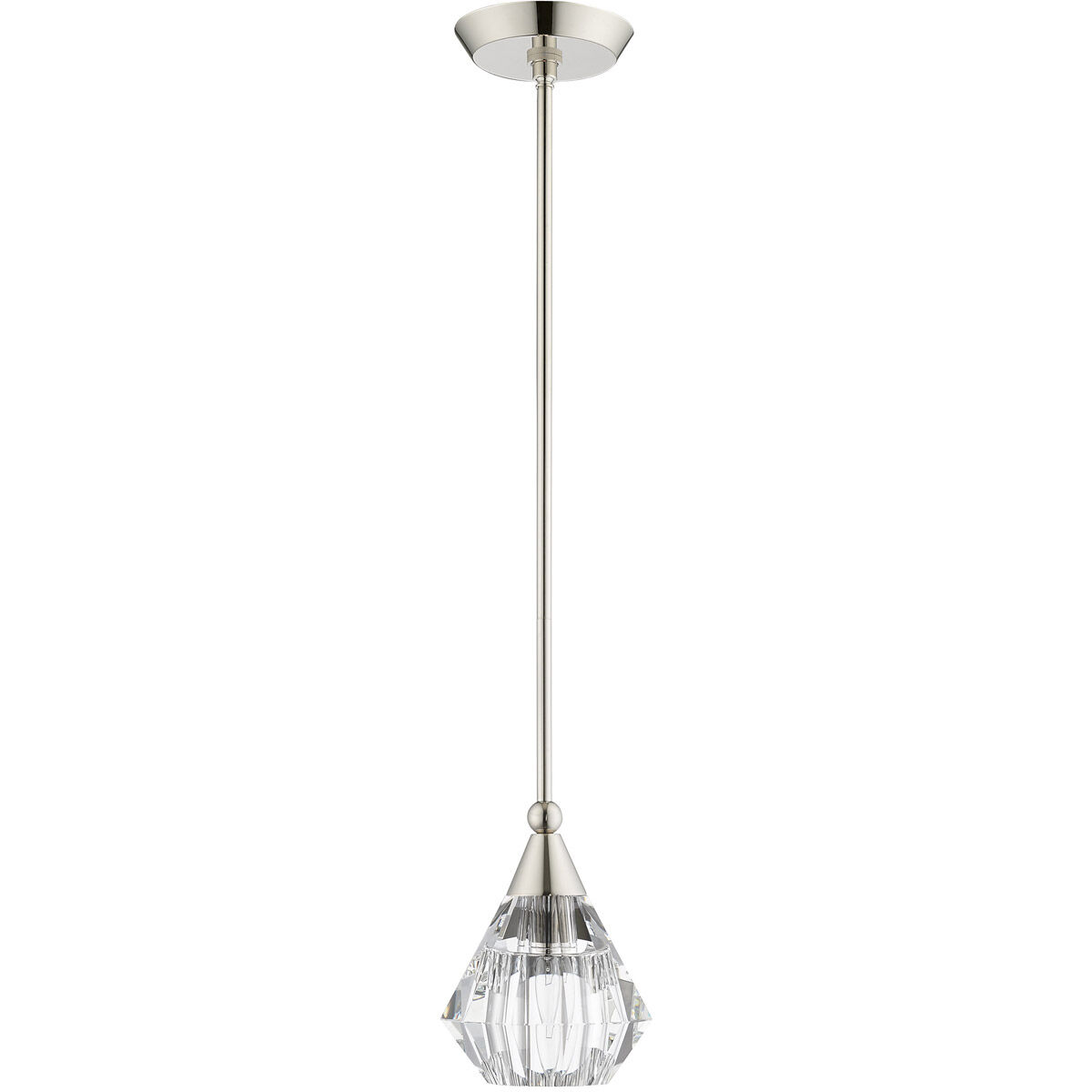 Brussels 1 Light 7 inch Polished Nickel Pendant Ceiling Light