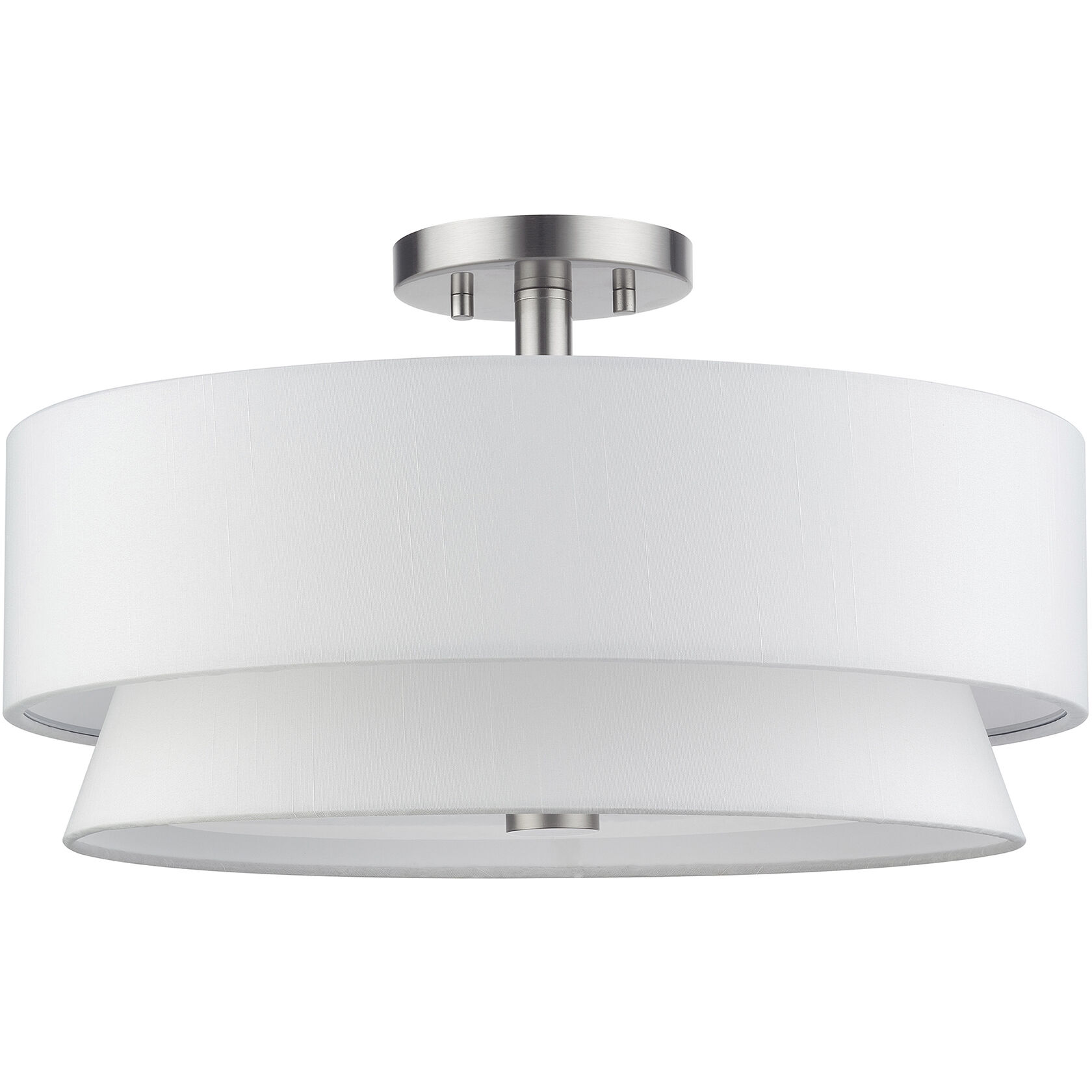Fontana 4 Light 18 inch Brushed Nickel Semi-Flush Ceiling Light