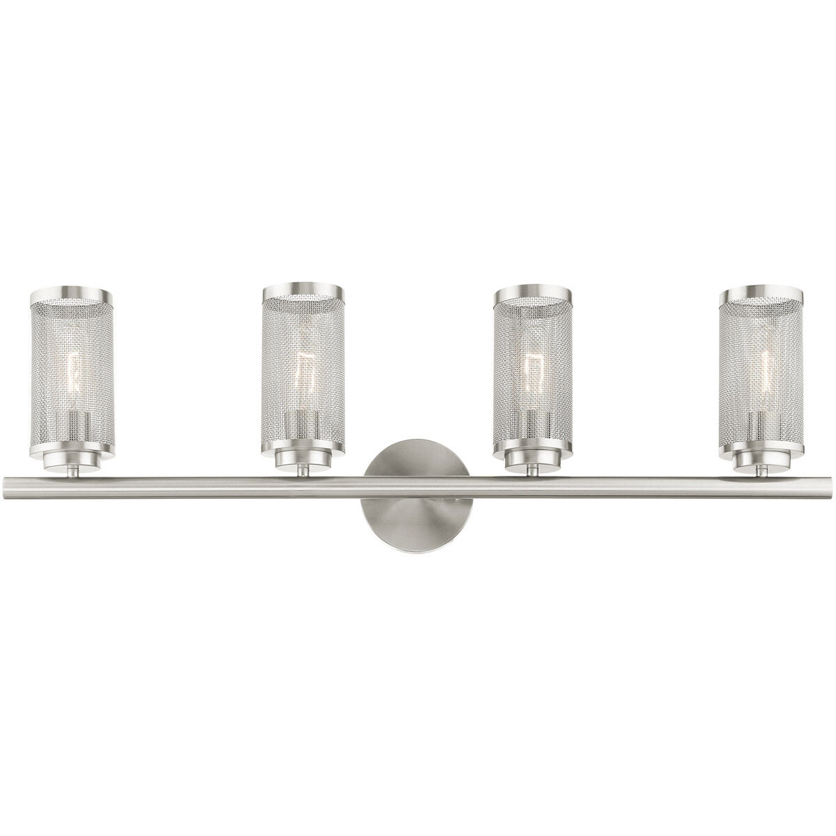 Industro 4 Light 36 inch Brushed Nickel Vanity Sconce Wall Light