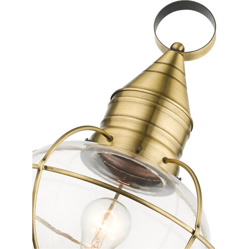 Newburyport 1 Light 20 inch Antique Brass Outdoor Post Top Lantern
