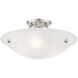 Oasis 3 Light 16 inch Brushed Nickel Semi-Flush Mount Ceiling Light