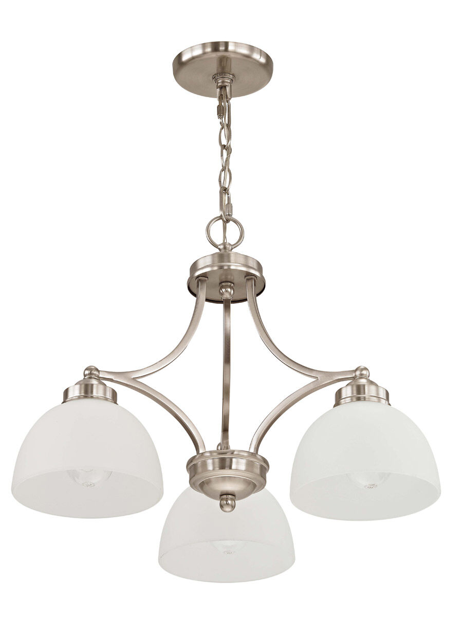 Somerset 3 Light 20 inch Brushed Nickel Chandelier Ceiling Light