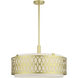 Vistaview 5 Light 24 inch Soft Gold Pendant Chandelier Ceiling Light