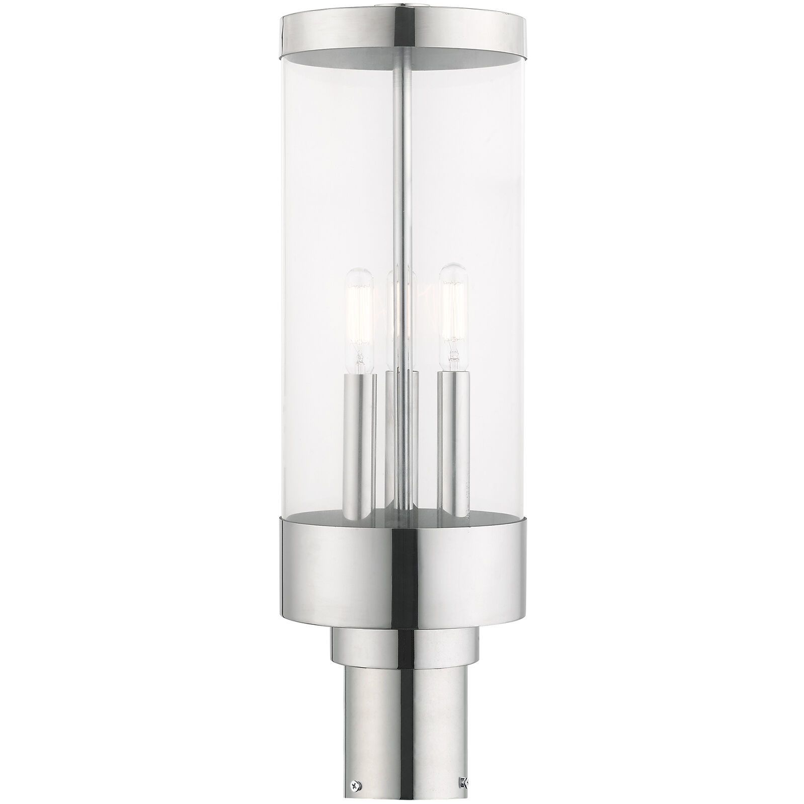 Hillcrest 3 Light 20 inch Polished Chrome Outdoor Post Top Lantern