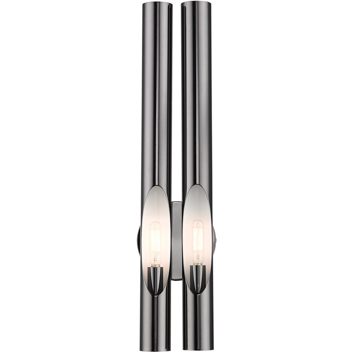 Acra 2 Light 5 inch Black Chrome ADA ADA Double Sconce Wall Light