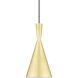 Waldorf 1 Light 7.25 inch Soft Gold with Polished Brass Accents Pendant Ceiling Light