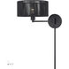 Acordia 17 inch 40.00 watt Black Swing Arm Wall Lamp Wall Light