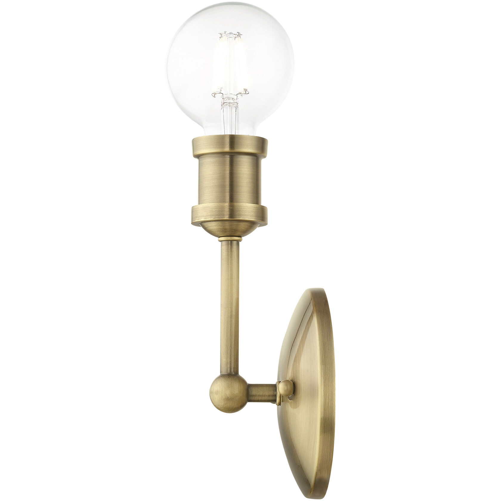 Lansdale 1 Light 5 inch Antique Brass Vanity Sconce Wall Light