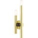 Helsinki 2 Light 5 inch Satin Brass ADA ADA Double Sconce Wall Light