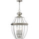 Monterey 4 Light 16 inch Brushed Nickel Outdoor Pendant Lantern
