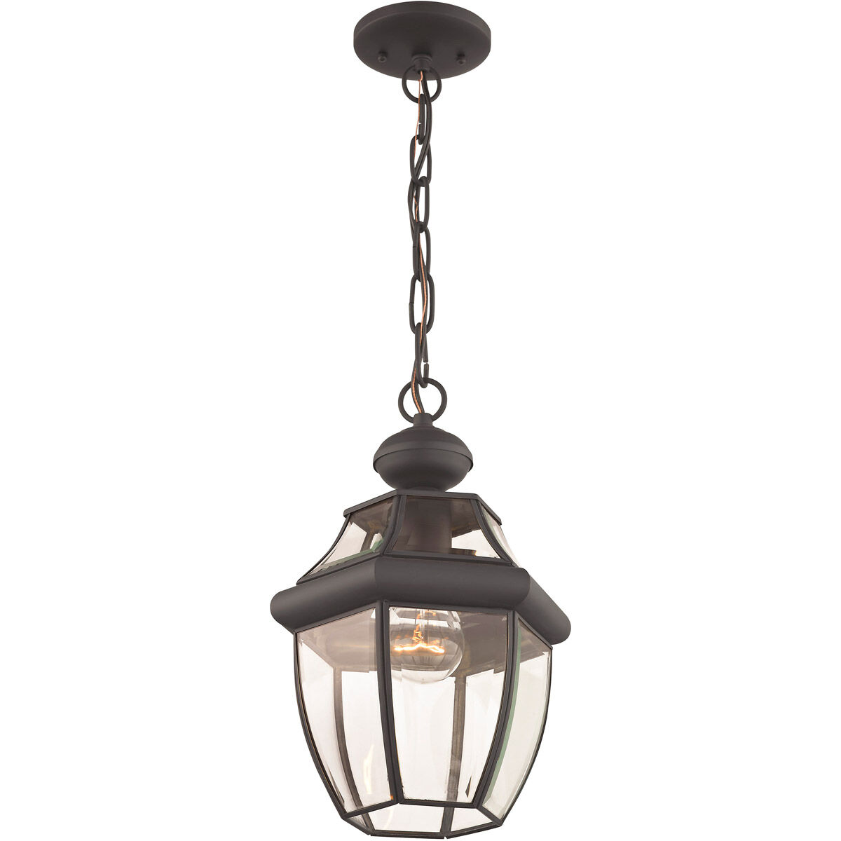 Monterey 1 Light 8.5 inch Bronze Outdoor Pendant Lantern