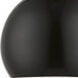 Piedmont 1 Light 10 inch Shiny Black with Polished Brass Accents Globe Pendant Ceiling Light