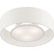Ellsworth 4 Light 21 inch Brushed Nickel with Shiny White Accents Semi-Flush Ceiling Light