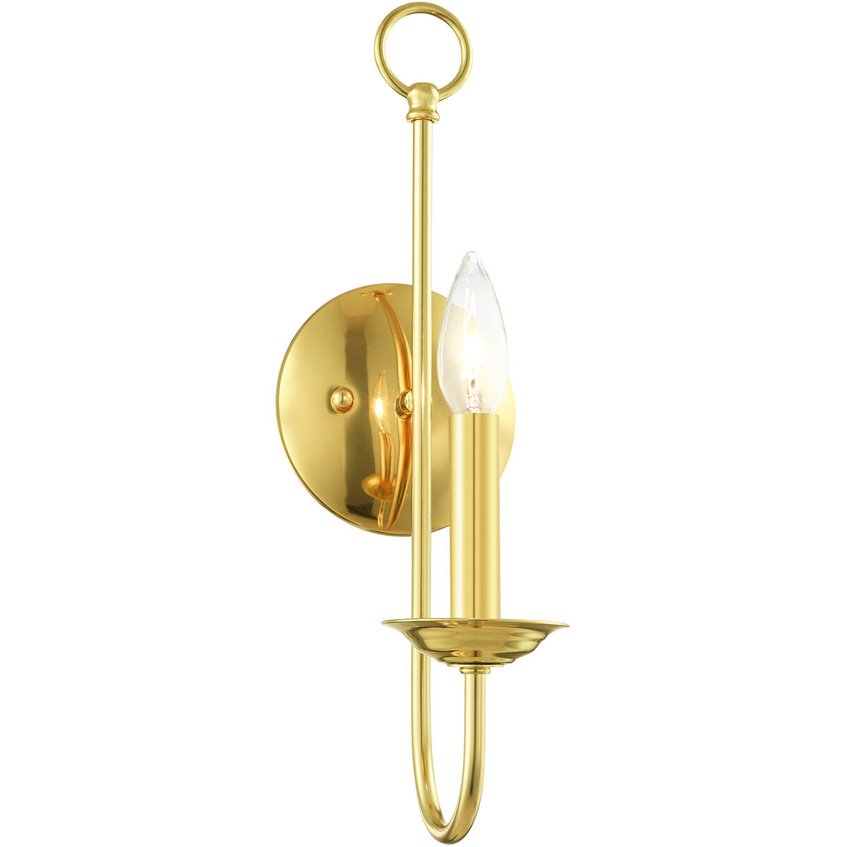 Estate 1 Light 5 inch Polished Brass Sconce Wall Light