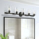 Munich 5 Light 42 inch Black Chrome Vanity Sconce Wall Light