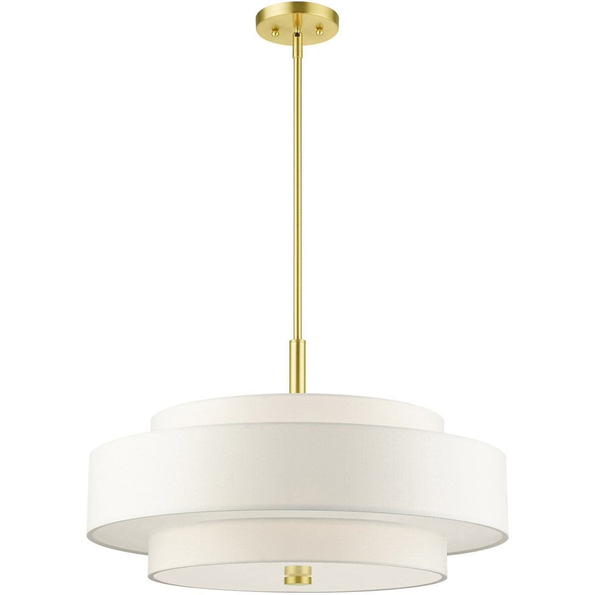 Meridian 5 Light 24 inch Satin Brass Chandelier Ceiling Light
