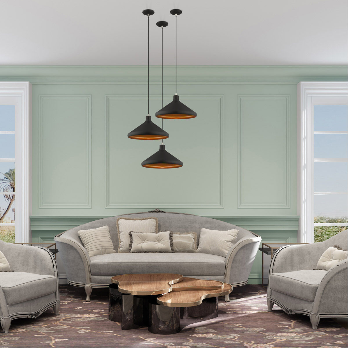 Allison 1 Light 15 inch Black Mini Pendant Ceiling Light