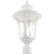 Oxford 3 Light 22 inch Textured White Outdoor Post Top Lantern