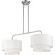 Manorwood 2 Light 35 inch Brushed Nickel Linear Chandelier Ceiling Light