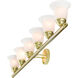 Rivera 6 Light 48 inch Polished Brass Vanity Sconce Wall Light