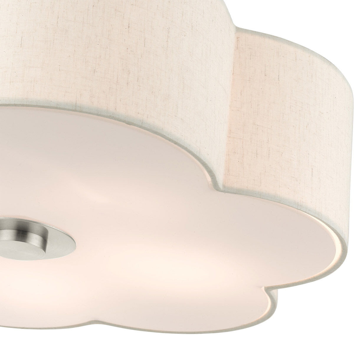 Solstice 5 Light 22 inch Brushed Nickel Semi Flush Ceiling Light