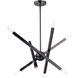 Monaco 8 Light 26 inch Black Chrome Chandelier Ceiling Light