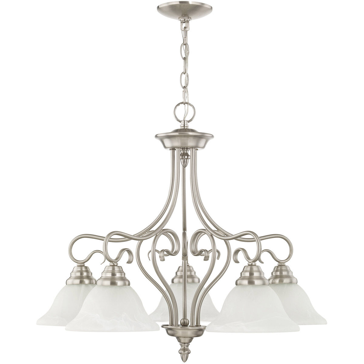 Coronado 5 Light 26 inch Brushed Nickel Chandelier Ceiling Light