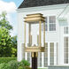 Princeton 2 Light 21 inch Antique Brass with Polished Chrome Outdoor Post Top Lantern, Large