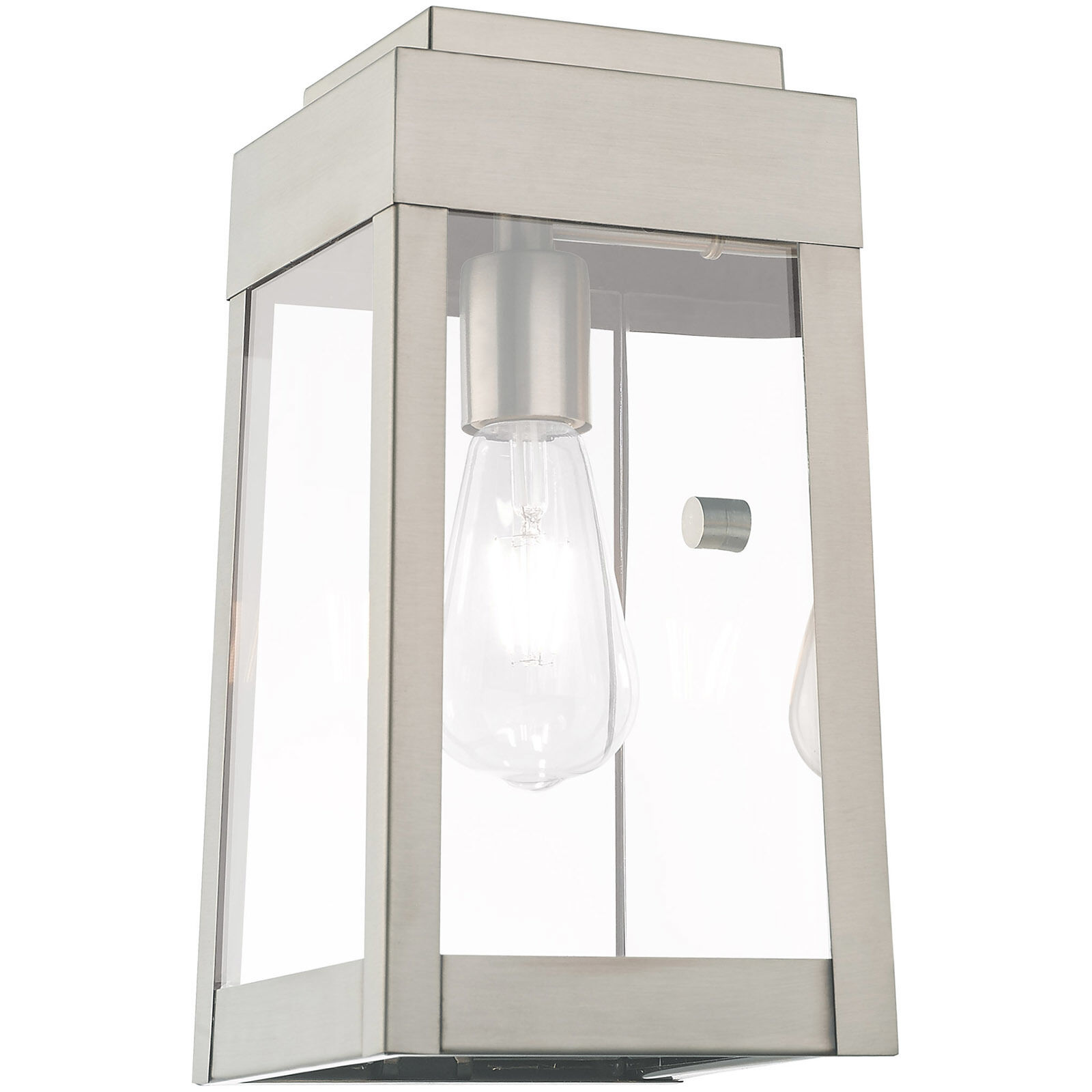 Oslo 1 Light 12 inch Brushed Nickel Outdoor Wall Lantern