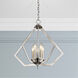 Prism 5 Light 20 inch Brushed Nickel Chandelier Ceiling Light