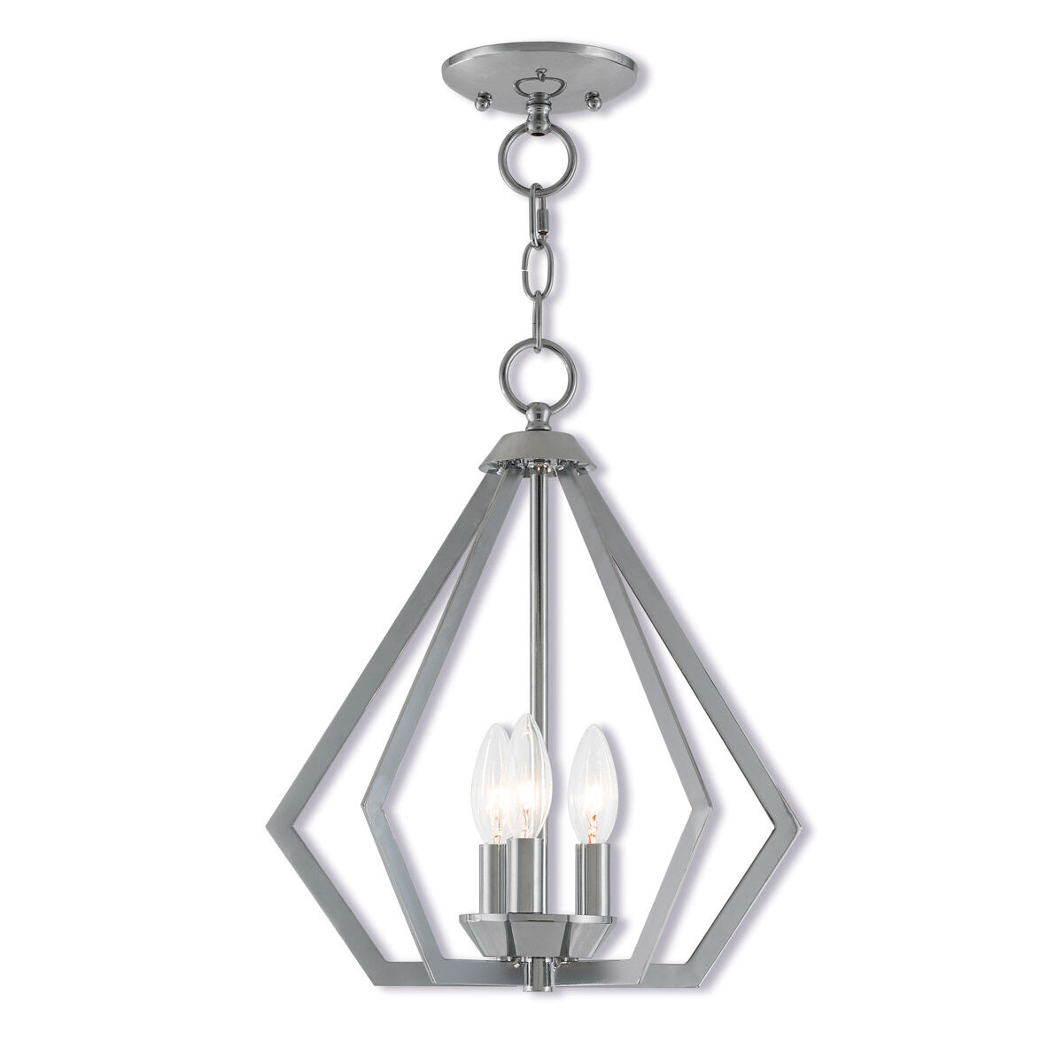 Prism 3 Light 14 inch Polished Chrome Convertible Mini Chandelier/Ceiling Mount Ceiling Light